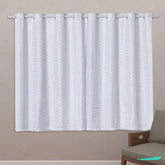 Foto de Cortina Blackout Xadrez Charme Branco muito bonita